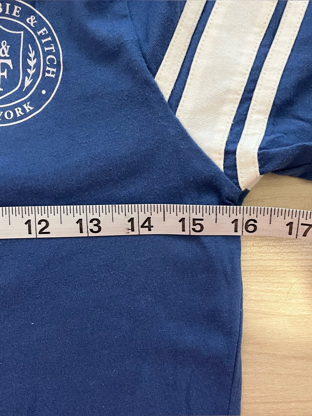 Abercrombie Kids Ringer Tee Boys‎ 13/14 Blue - Picture 5 of 6